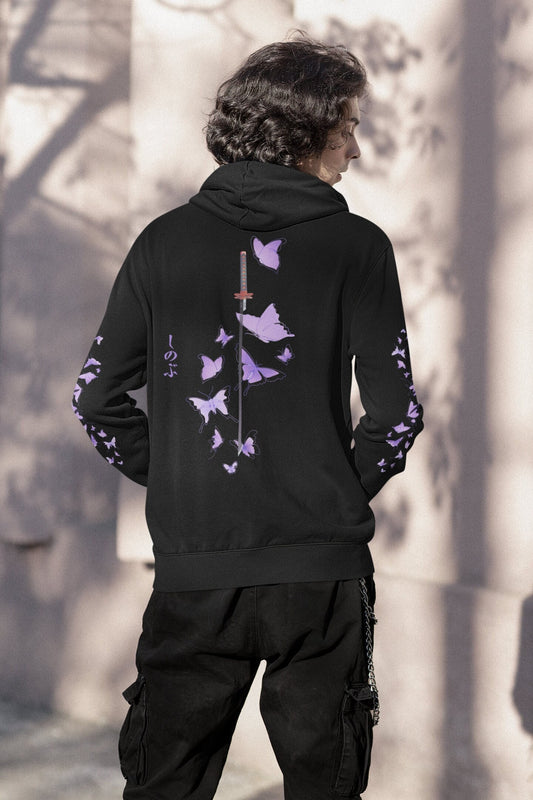 Butterfly Katana Hoodie | Shinobu Kocho Streetwear Pullover