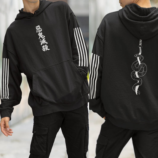 Snake Hashira Hoodie | Obanai Iguro Streetwear Pullover