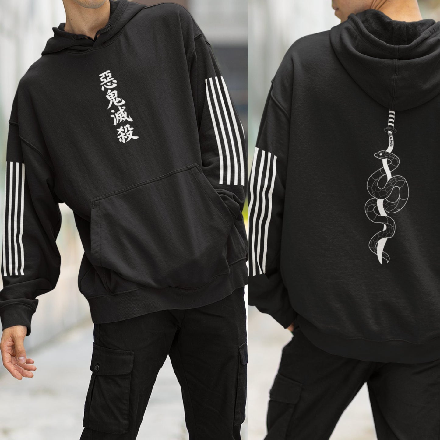 Snake Hashira Hoodie | Obanai Iguro Streetwear Pullover